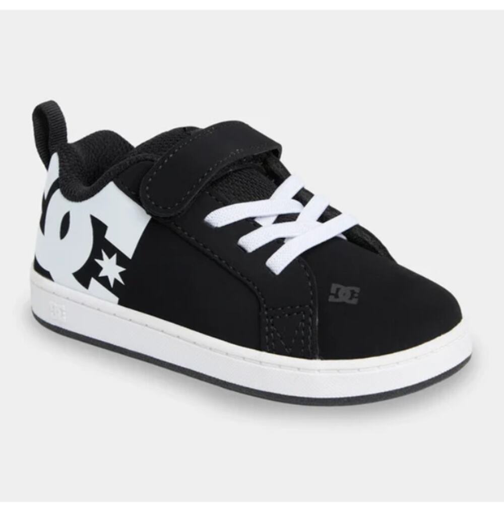 DC Shoes Toddler Court Graffik V Sneakers Black White Size 8
